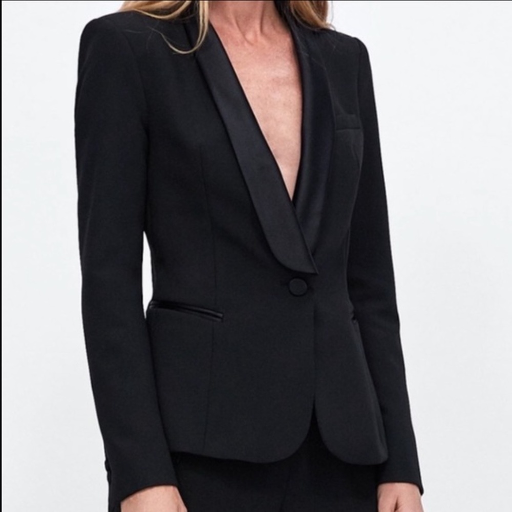 Zara deals tuxedo blazer